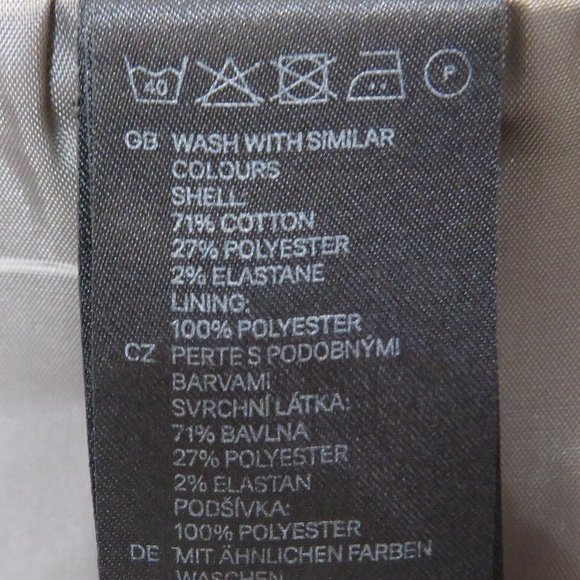 H&M* Women's Fully Lined Half Side Zip Front Pockets A-Line Tan Skirt~ Size 10 - Picture 4 of 8